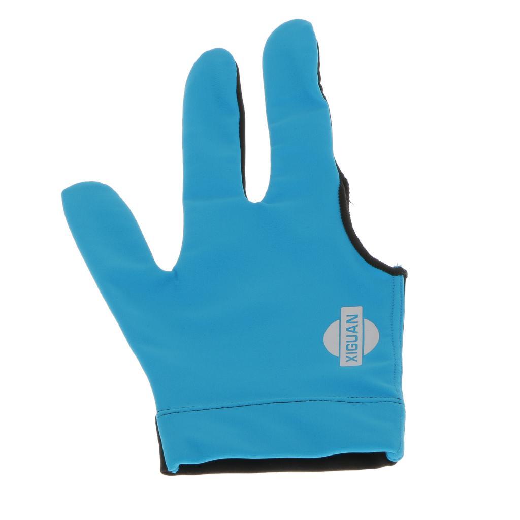 2-10pack Nylon Three Finger Right Hand Snooker Billiard Cue Pool Glove Blue