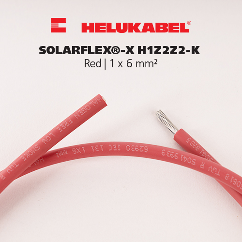 Dây cáp DC HELUKABEL SOLARFLEX-X H1Z2Z2-K | Red | 1 x 6 mm²