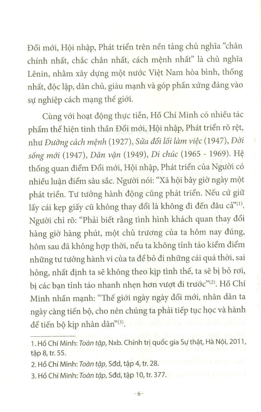 Hồ Chí Minh: Đổi mới - Hội nhập - Phát triển