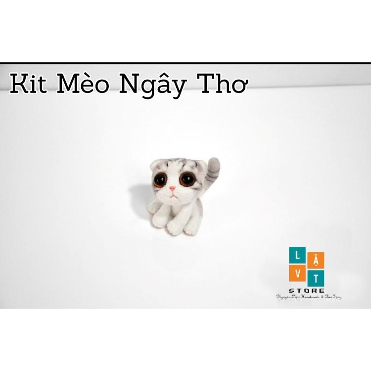 Bộ Len Chọc Làm Mèo Nũng Nịu - Needle Felting Cat - Handmade, diys