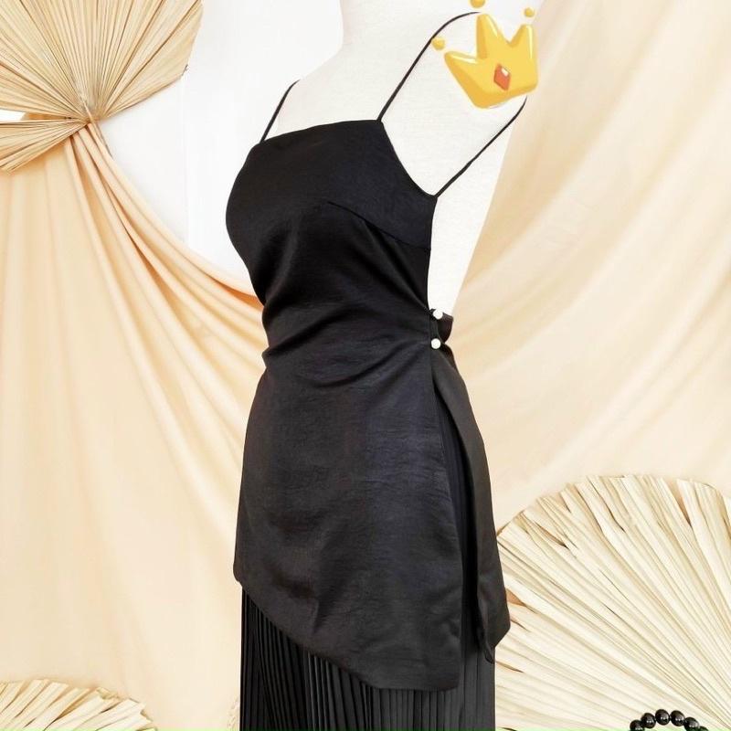 Sét áo lụa satin quần dập ly