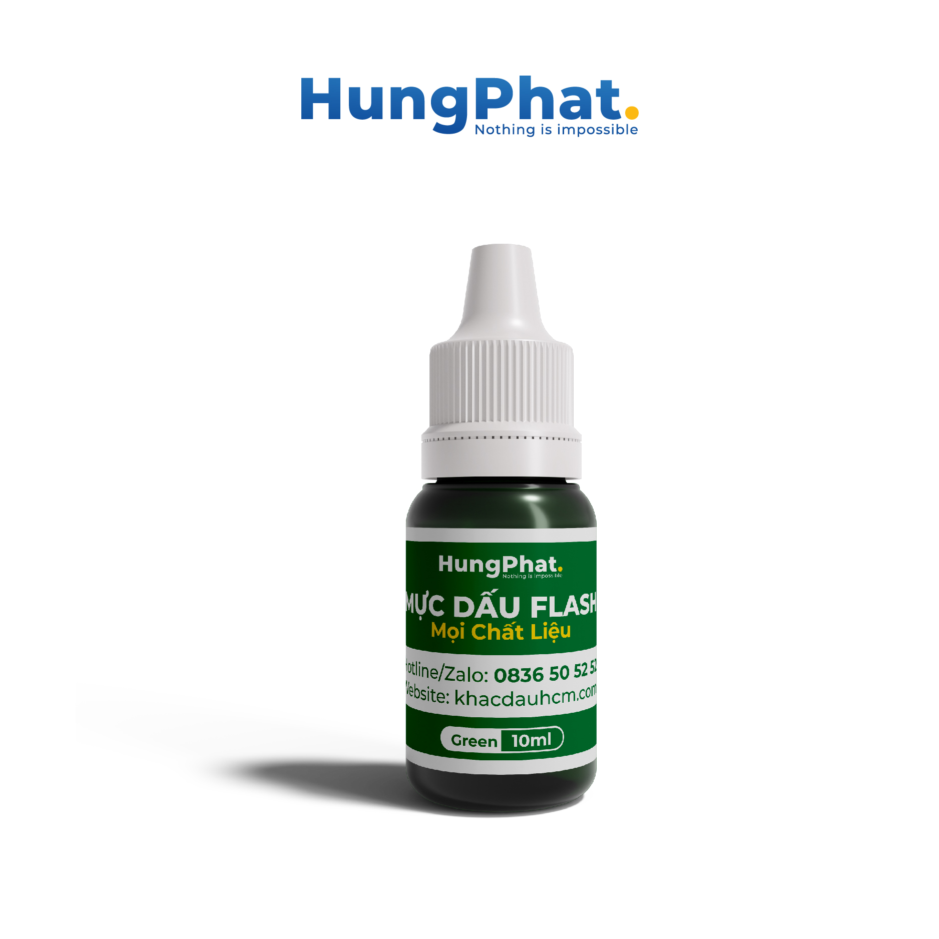 Mực dấu flash in trên mọi chất liệu, mực chuyên dụng chai 10ml