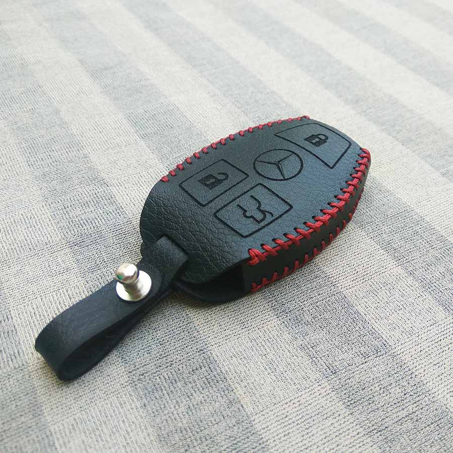 Bao da chìa khóa Smartkey xe hơi Mercedes (Đen)