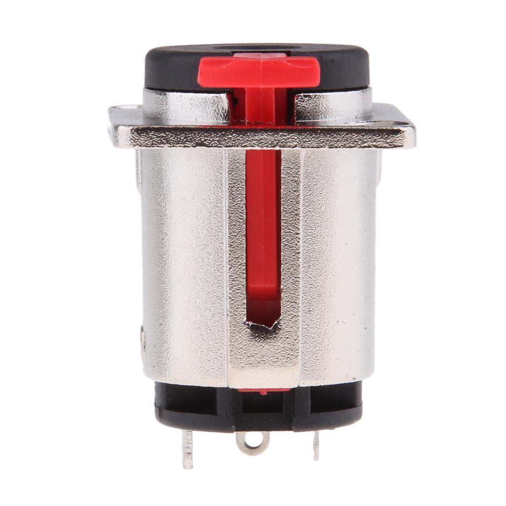 2x 6.35mm 1/4" Female Stereo TRS Audio Socket Jack Connector Chassis Mount
