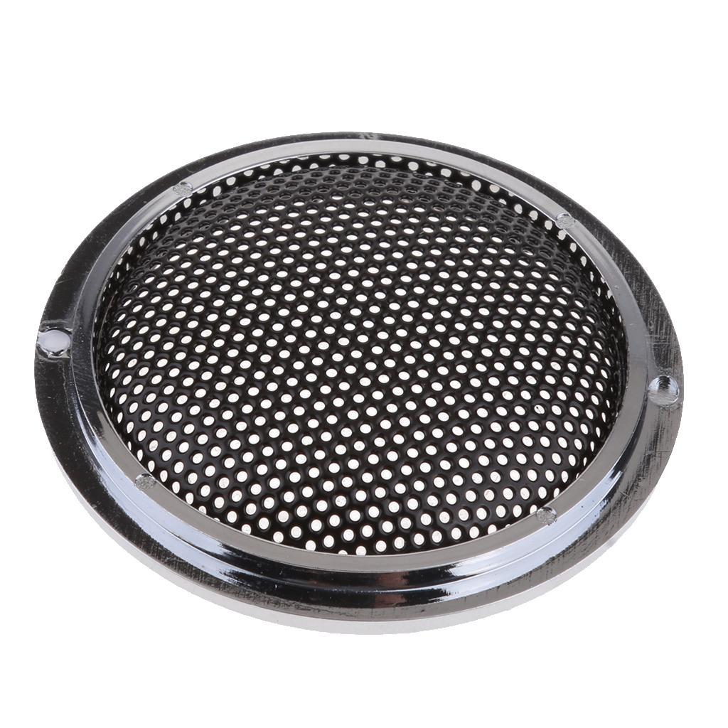 2Piece 1inch Speaker Round Grills Cover Case Decorative Circle with Screws