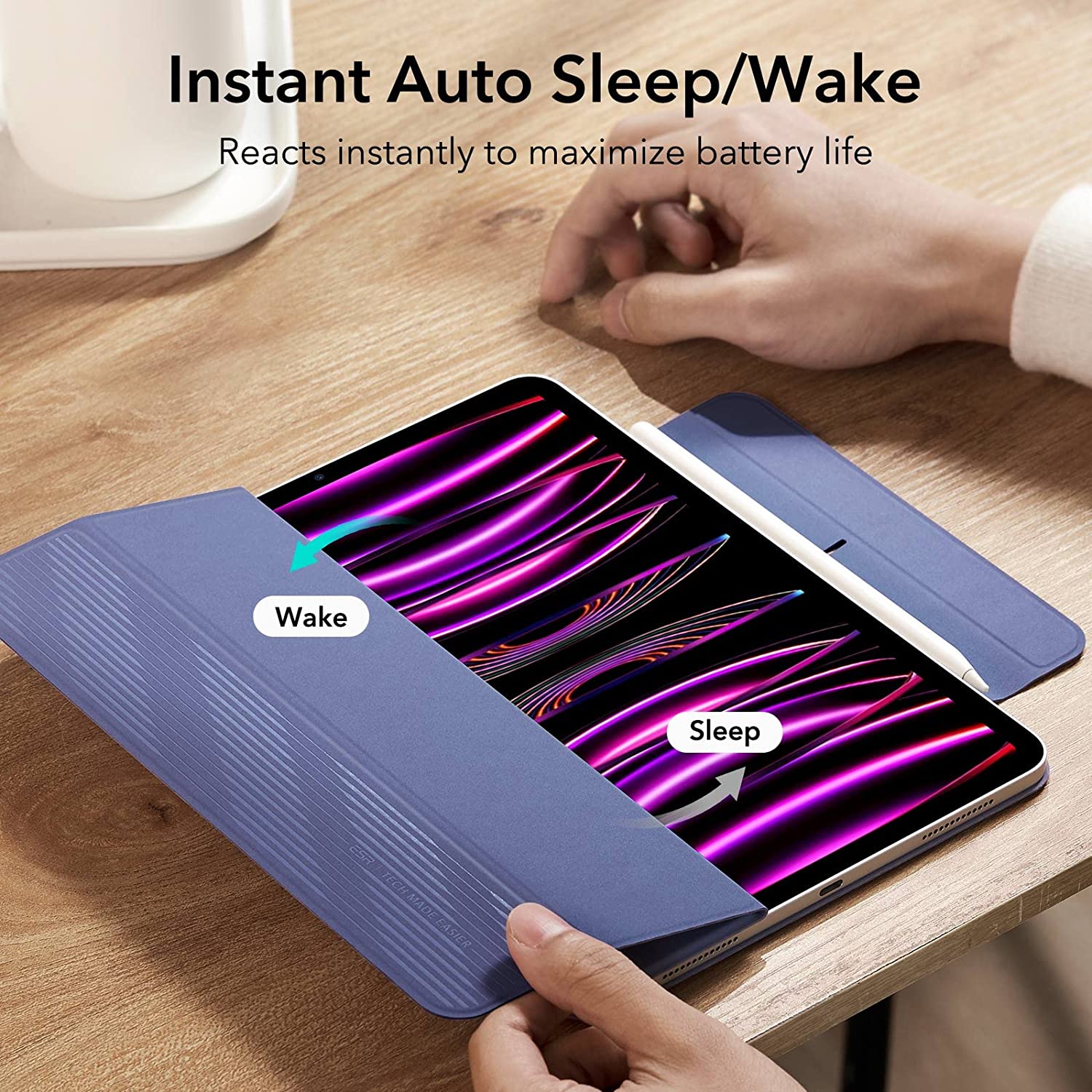 Bao Da dành cho iPad Pro 12.9 inch 2022 ESR Rebound Magnetic Case - Hàng Chính Hãng