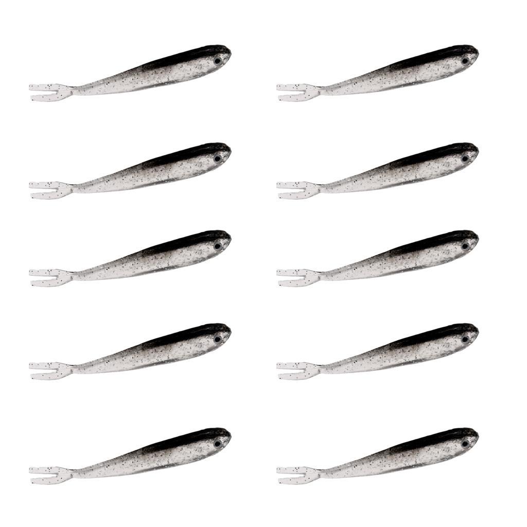 Black Soft Plastic Lure Tiddler Bait Bionic Bait Minnow Artificial Bait