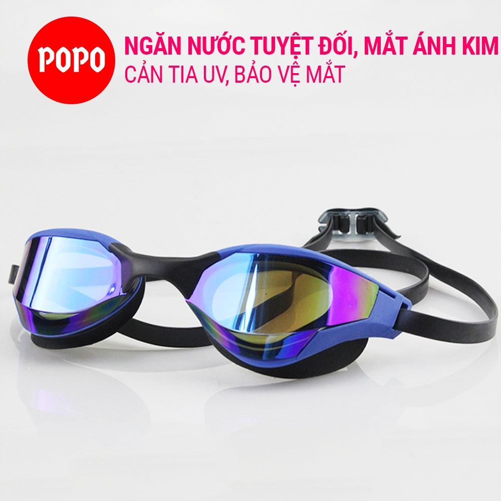 Kính bơi người lớn tráng gương POPO 720 hãng cản tia UV, chống sương mờ kiếng bơi thi đấu cho nam nữ