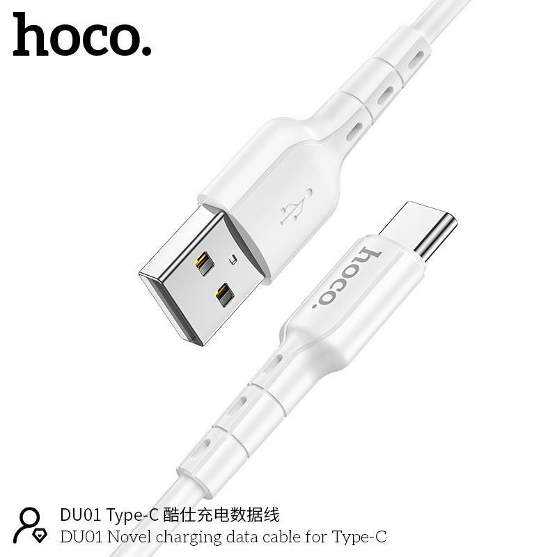 Cáp Sạc Nhanh Type-C 3A Cho Samsung, Xiaomi, Huawei, Oppo, Realme,... Hoco DU01 Dây Sạc 15W, Giá Rẻ - Hàng CHÍNH HÃNG