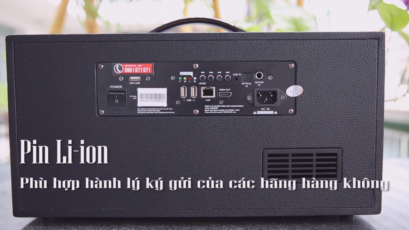Loa karaoke Mini Acnos KSnet450 Tích hợp đầu karaoke Android 4k, Điều khiển giọng nói - Chính Hãng