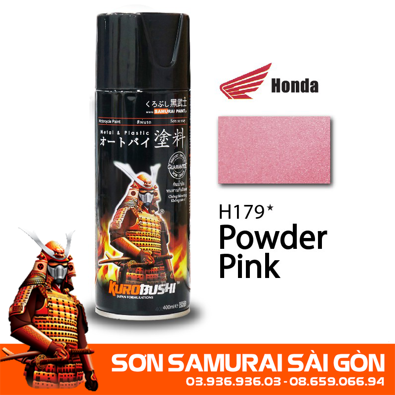 Sơn SAMURAI KUROBUSHI H179* MÀU HỒNG PHẤN chính hãng - Sơn phun xe máy SAMURAI SÀI GÒN