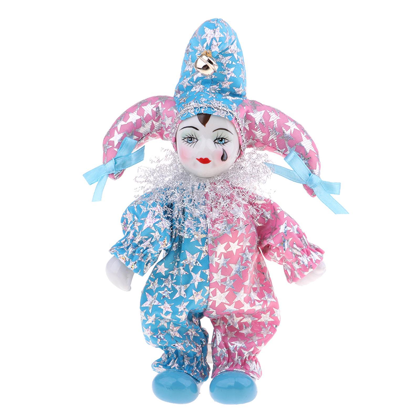 Porcelain Clown Doll for Kids Birthday Gifts Halloween Chirstmas Decor #2