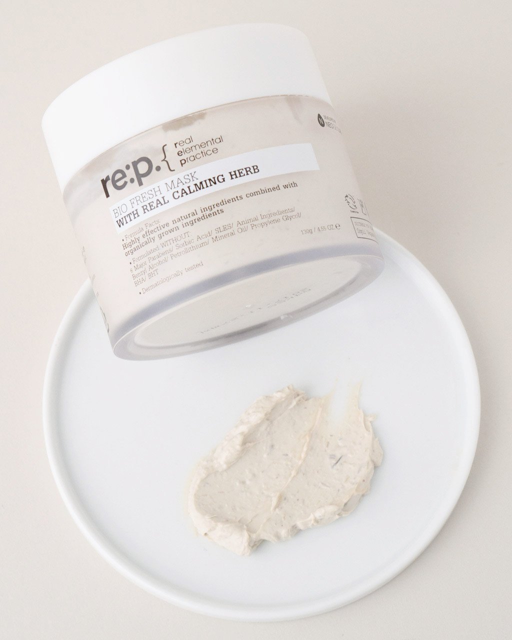 Mặt Nạ Đất Sét Giảm Sưng Viêm Dành Cho Da Dầu Mụn RE:P Bio Fresh Mask With Real Calming Herbs 130g + Tặng Kèm 1 Băng Đô Tai Mèo