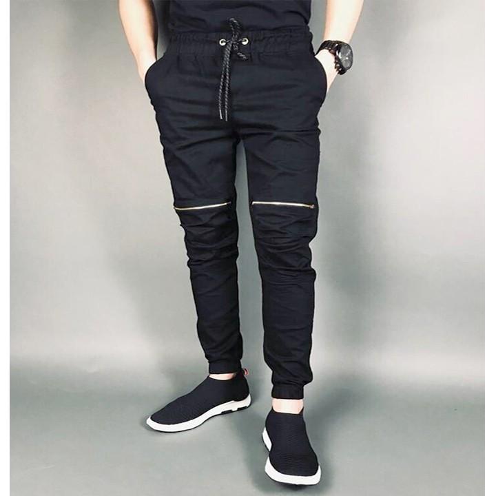 QUẦN JOGGER KAKI CO GIẢN, KHÓA ZIP HÌNH THẬT TẠI SHOP