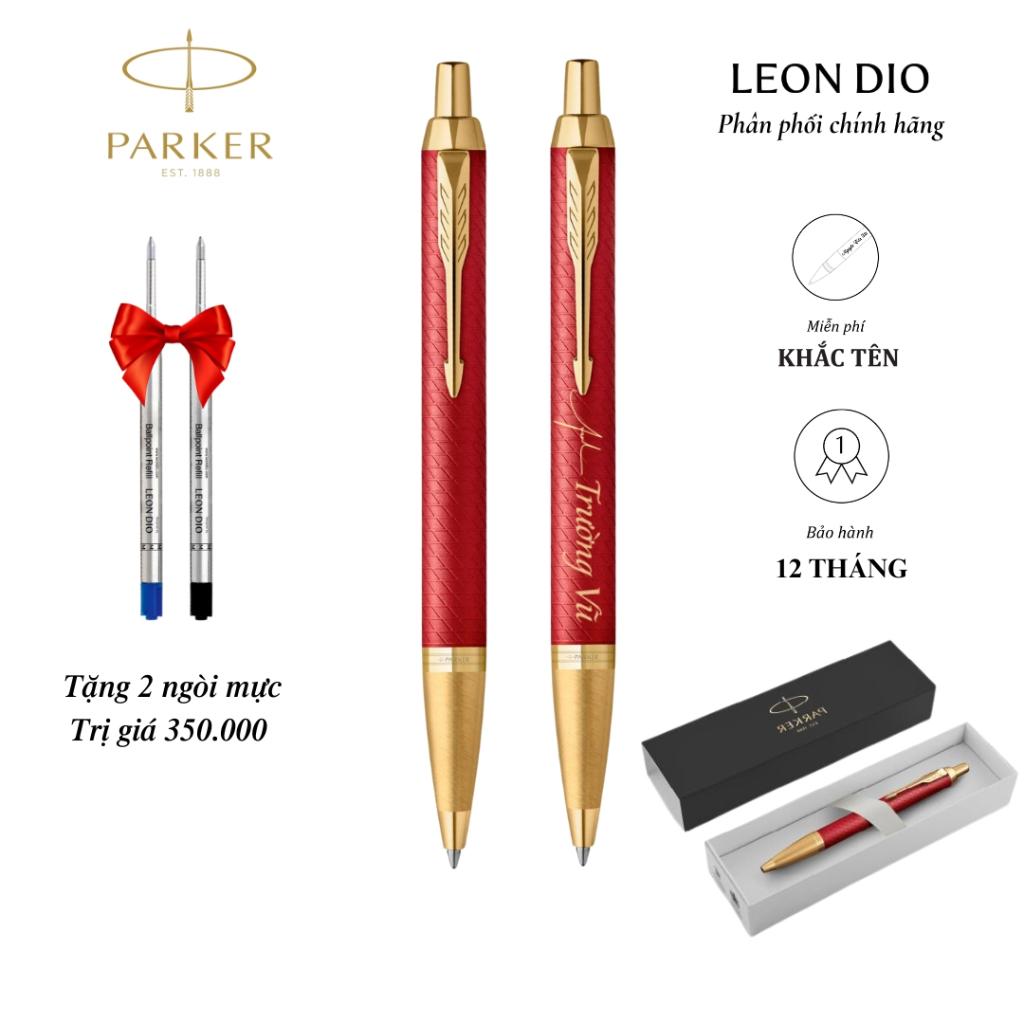 Bút Ký Tên Parker, Viết Bi Kí Cao Cấp IM Premium Red GT Ballpoint Pen 2143644, Khắc Tên Chữ Miễn Phí, Quà Tặng Cho Sếp