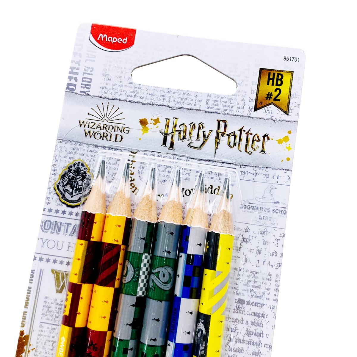 Vỉ 6 Bút Chì HB Có Gôm Harry Potter - Maped