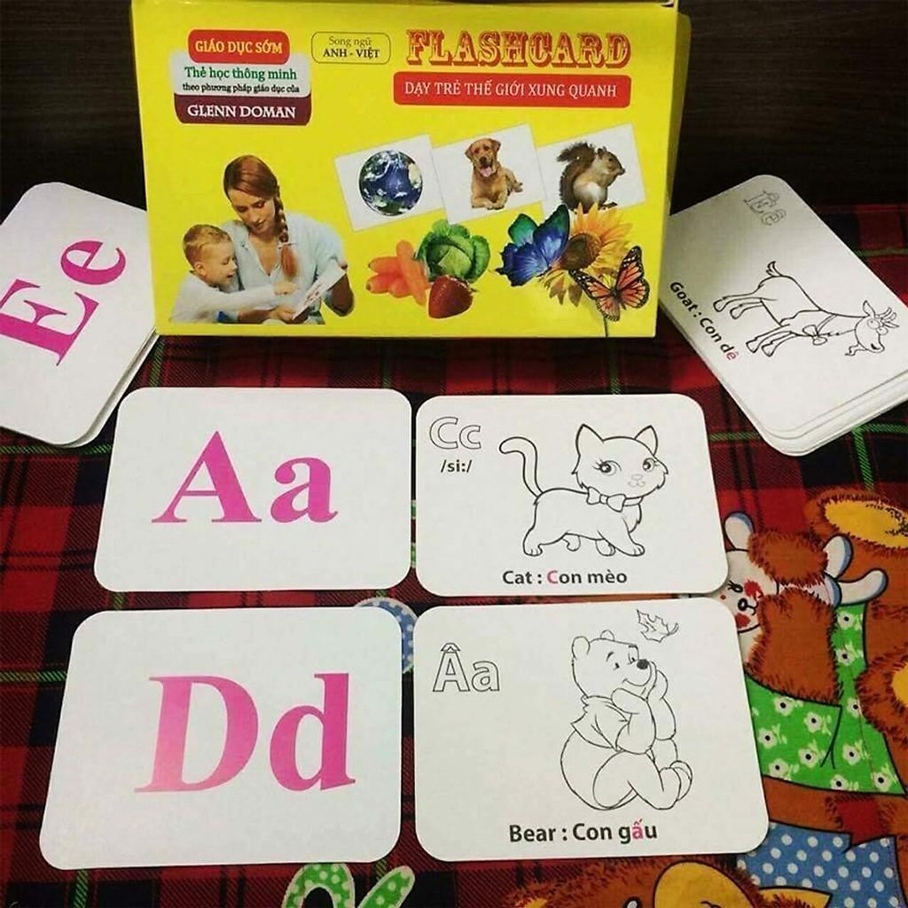 Thẻ học Flash card thông minh loại to (16x12cm) 15 chủ đề quà tặng cho bé trẻ em