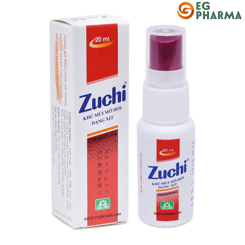 Xịt khử mùi 2 trong 1 Zuchi Original khử mùi hôi nách và hôi chân hiệu quả, không kích ứng da - XZ1 02