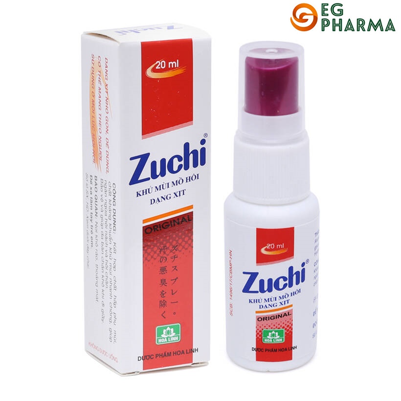 Xịt khử mùi 2 trong 1 Zuchi Original (20ml) khử mùi hôi nách và hôi chân hiệu quả, không kích ứng da - XZ1 02