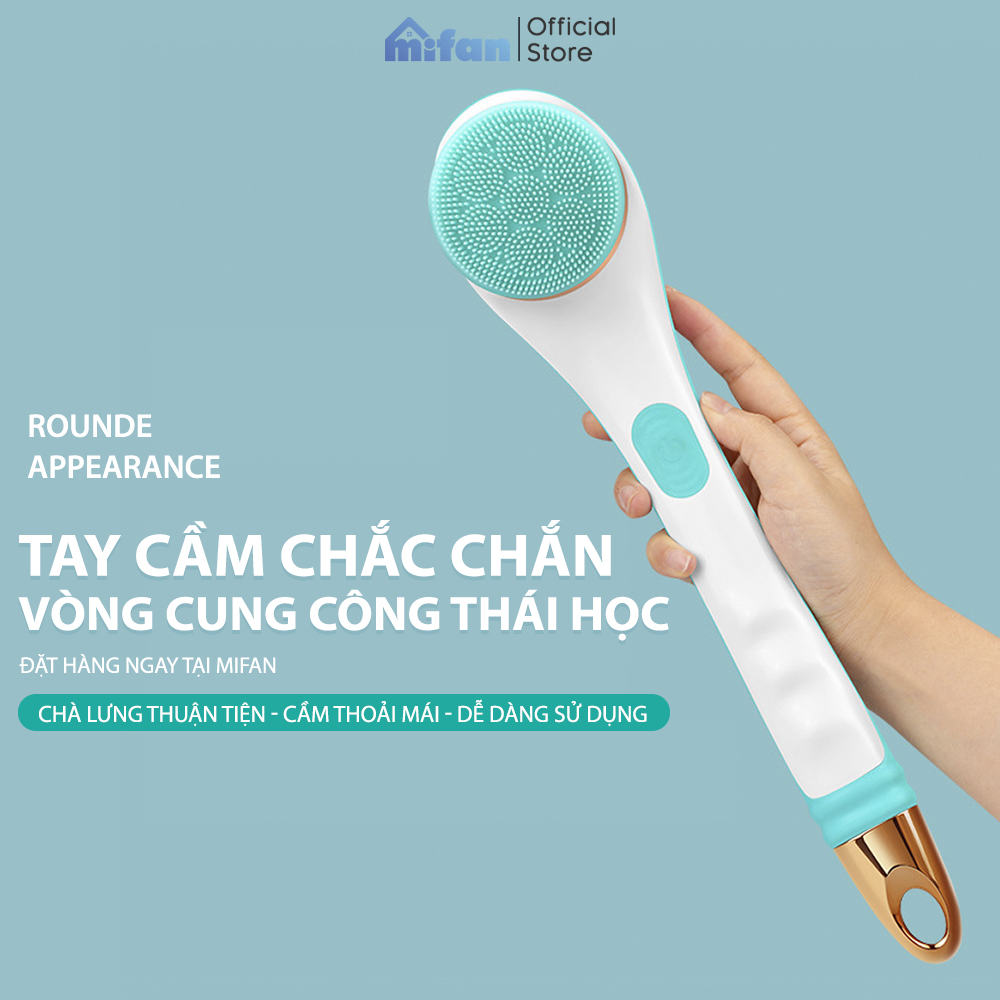 Bàn Chải Tắm Điện Tự Động Mifan - Cây chà lưng, massage toàn thân - Tặng kèm 4 đầu chải