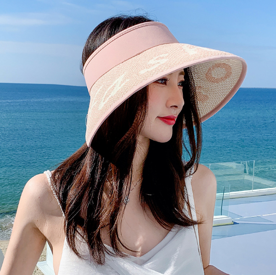 Mũ rộng vành nửa đầu chống nắng chống tia UV cao cấp, nón đi biển du lịch rộng vành mới