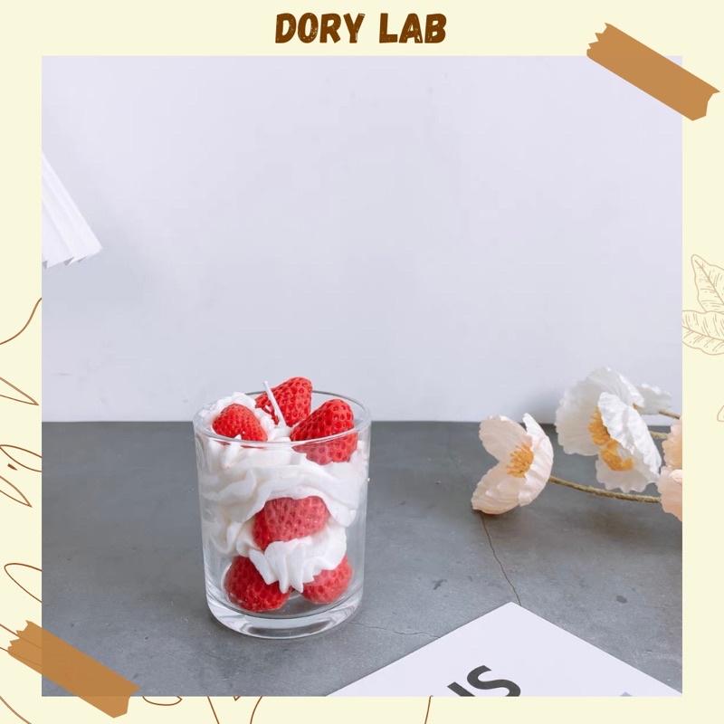 Nến Thơm Ly Tròn Kem Dây Tây Handmade Không Khói Giúp Thư Giãn - Dory Lab