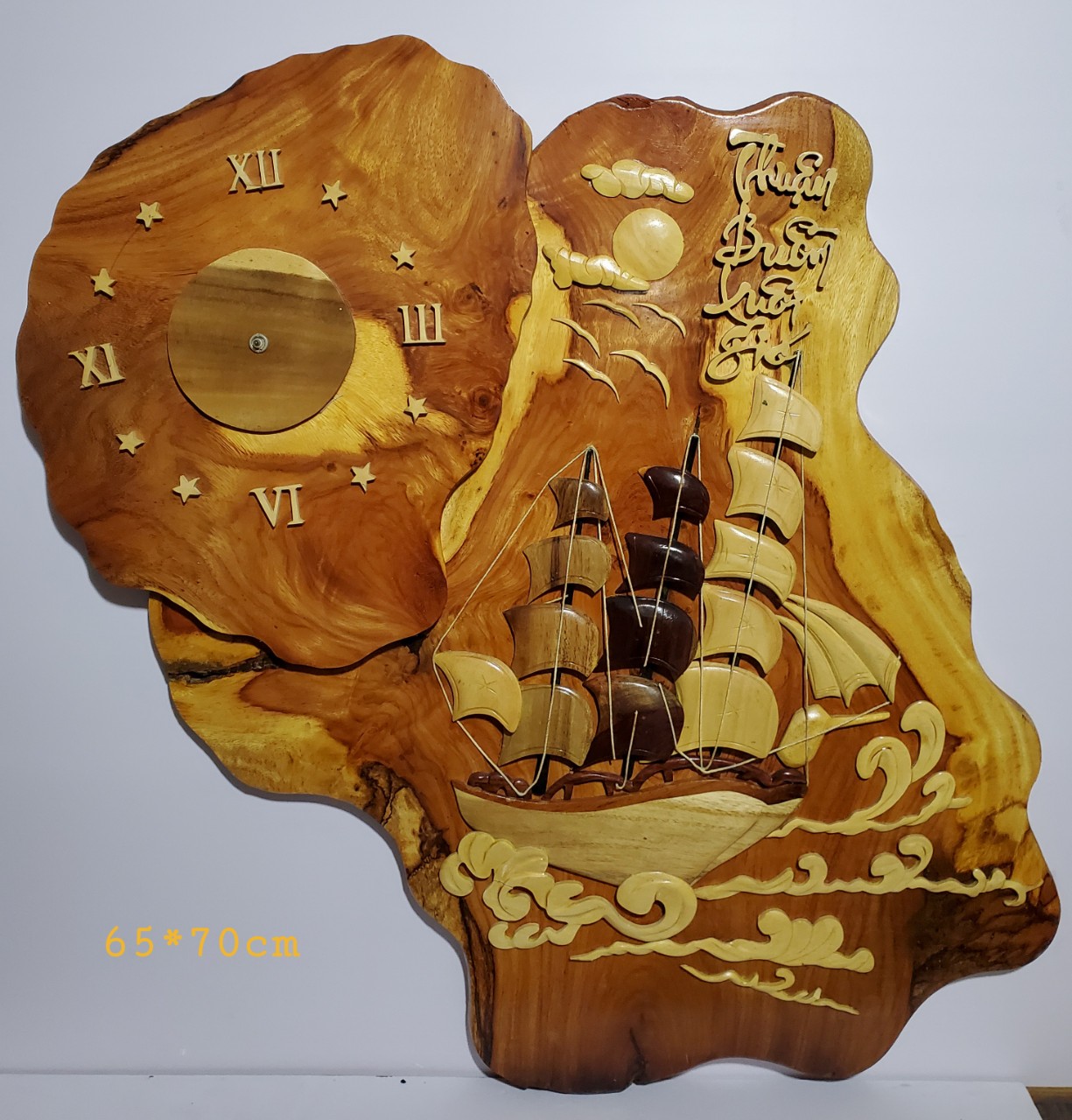 TRANH GỖ NGHỆ THUẬT - THUẬN BUỒM XUÔI GIÓ
