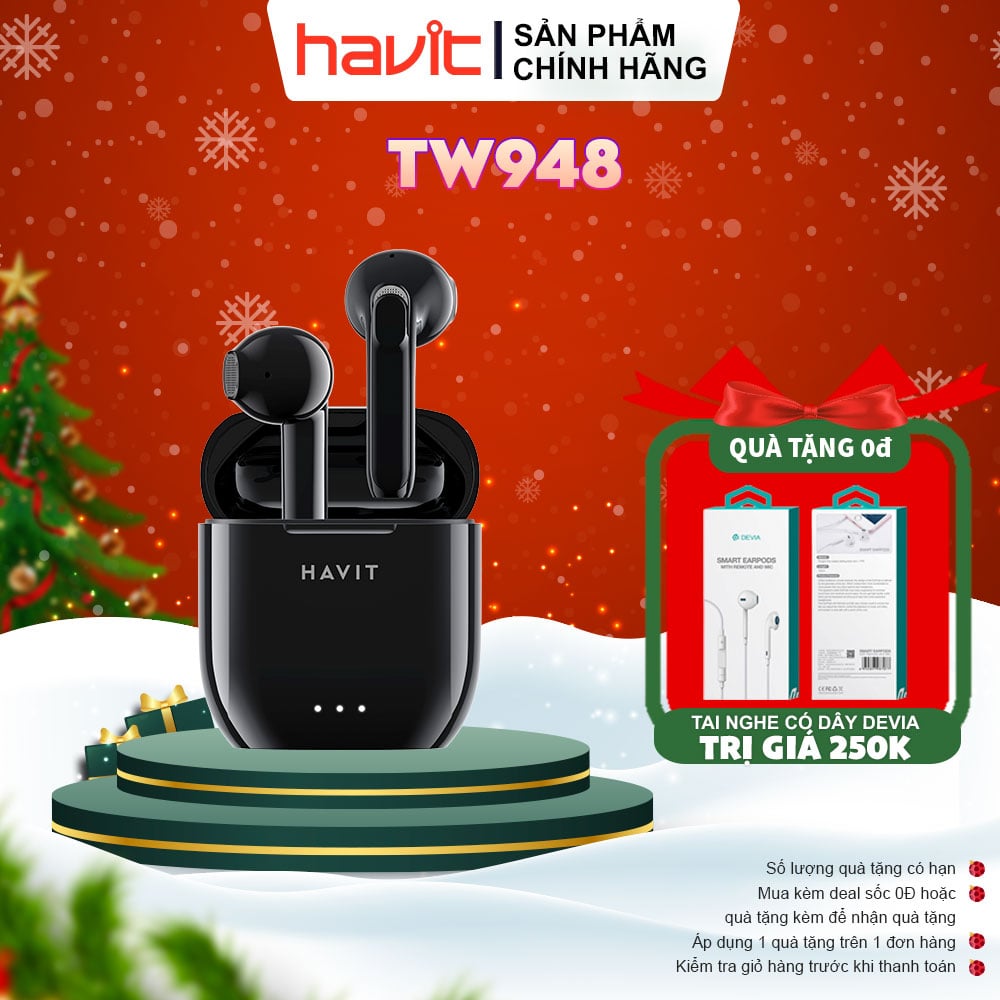 Tai Nghe True Wireless Earbuds HAVIT TW948 - Hàng Chính Hãng