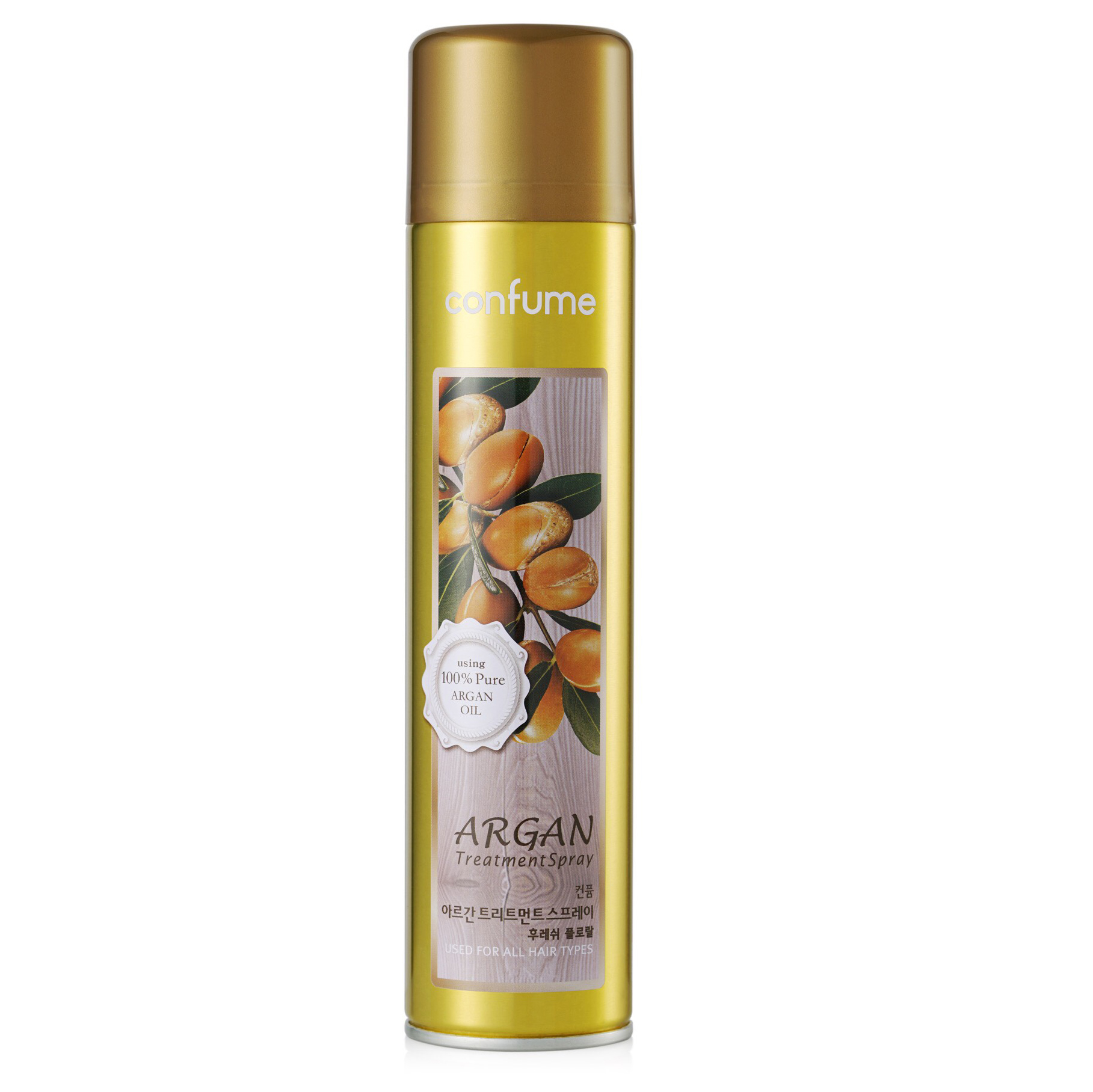 Gôm xịt tóc mềm Confume Argan Treatment Spray dưỡng màu tóc nhuộm Hàn Quốc 300g