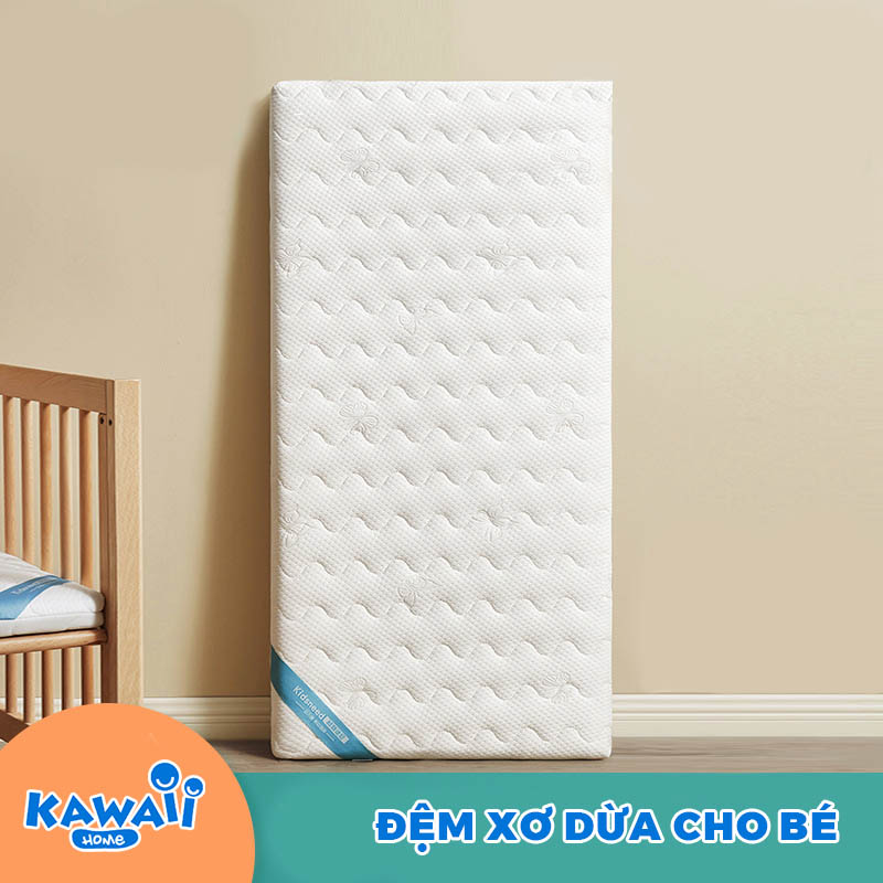 Đệm xơ dừa cho cũi KAWAII HOME, Đệm cho bé an toàn, thoáng khí, êm ái