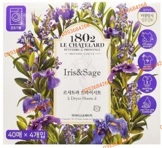Giấy thơm IRIS&SAGE dùng cho các loại máy sấy quần áo