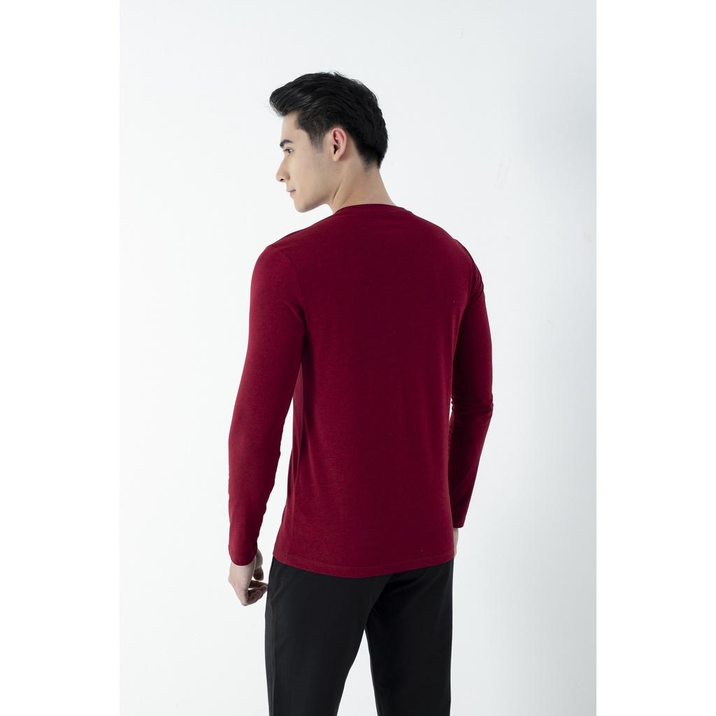 Áo thun nam dài tay ARISTINO phom Slim fit ôm vừa vặn, chất mềm mại, thoáng khí - ALT019W1