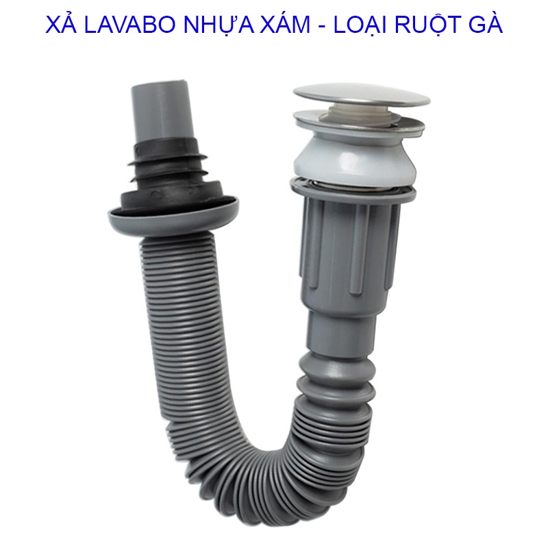 Bộ Xả Lavabo Xi Phông Thoát Nước Lavabo INOX - Loại nhấn