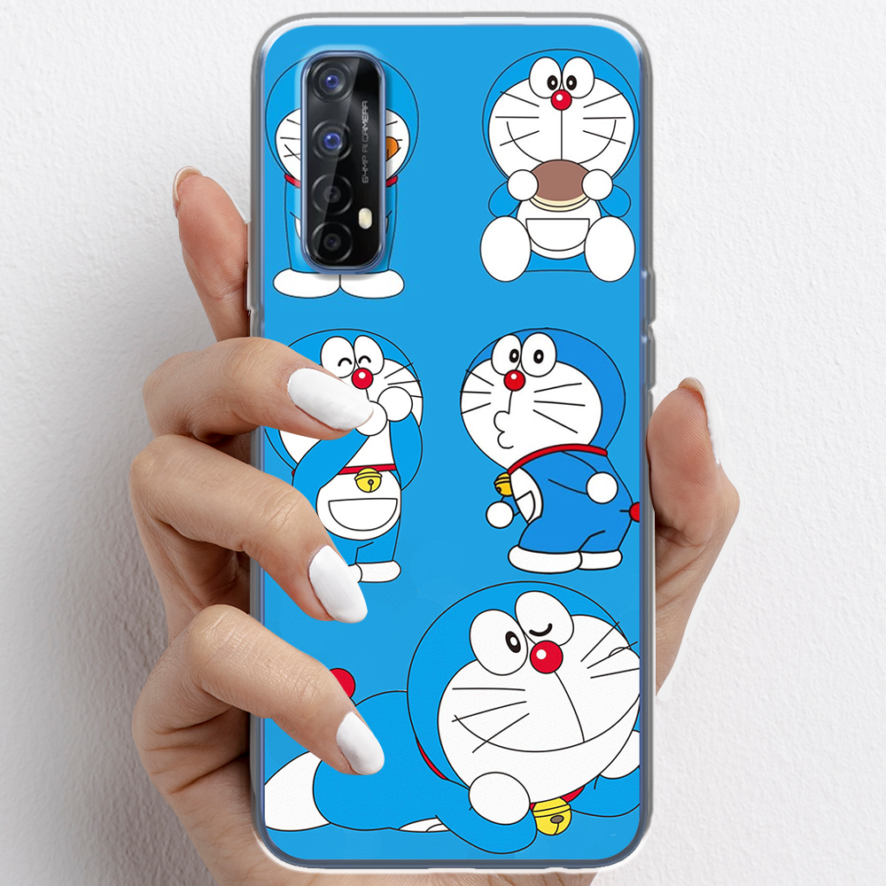 Ốp lưng cho Realme 7, Realme 7I nhựa TPU mẫu Doraemon ham ăn