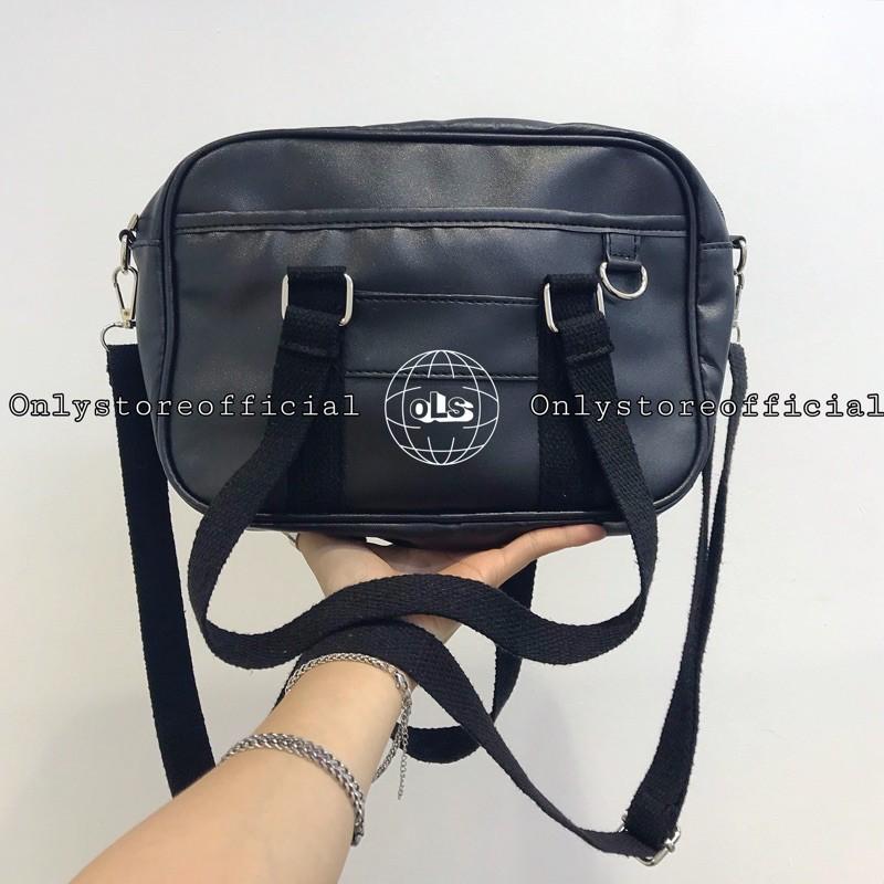 Áo xẻ tà oversize và chân váy tà lệch