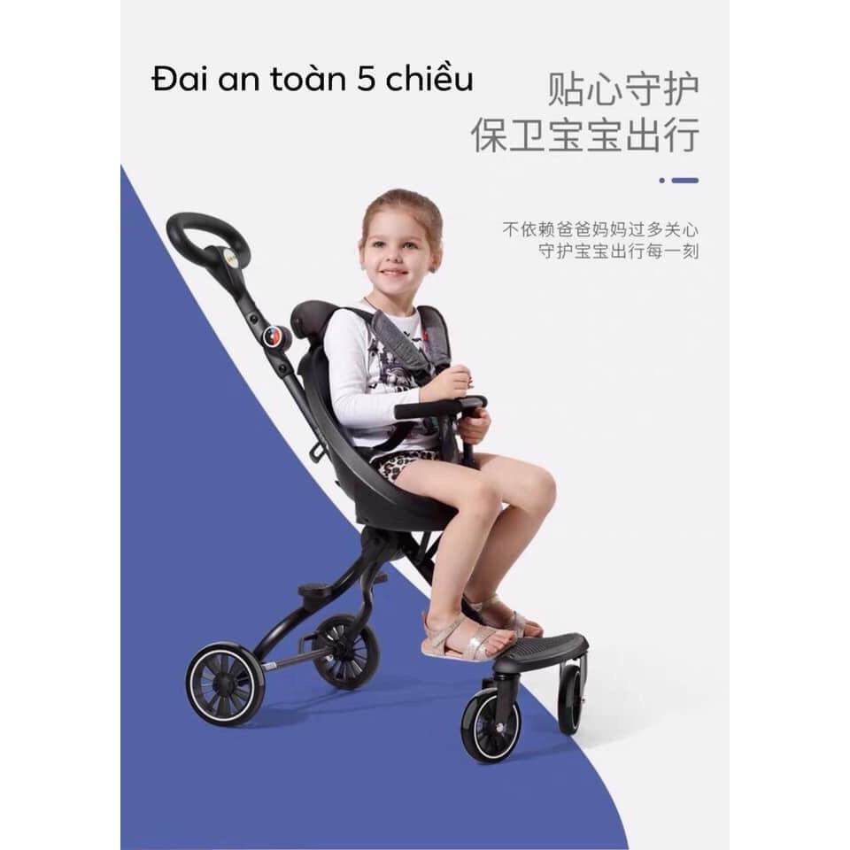 Xe đẩy 2 chiểu Baobaohao Only V1 cho bé, chất lượng cao cấp tay đẩy, ghế xoay đổi chiều