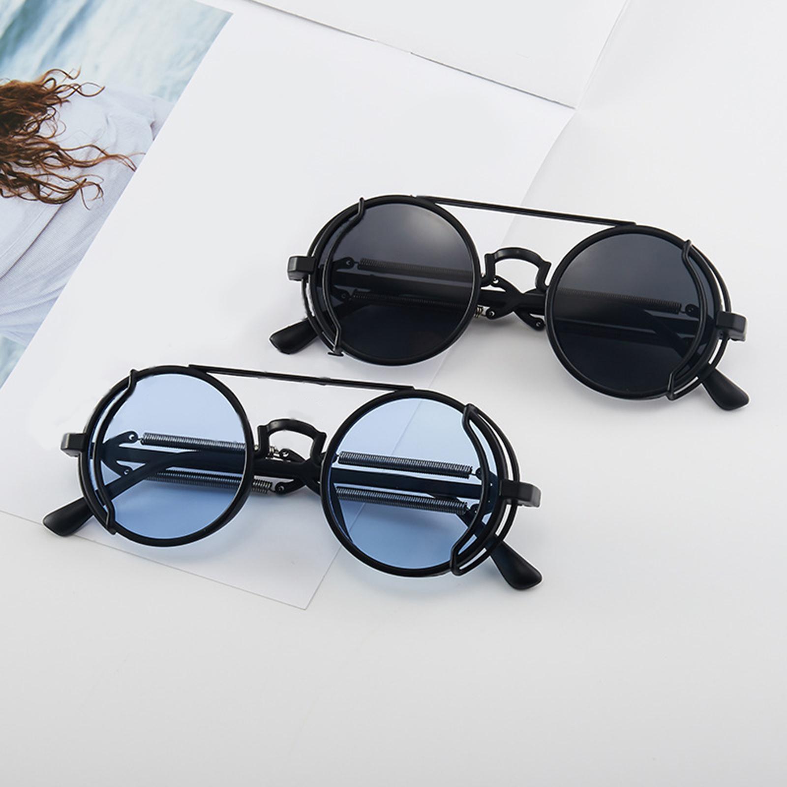 Retro Round Sunglasses Vintage Glasses for Driving Outdoor Sports Women Men Cosplay