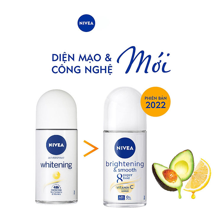 Lăn Ngăn Mùi NIVEA Sáng Mịn Mờ Thâm Se Khít Lỗ Chân Lông (50 ml) - 81644