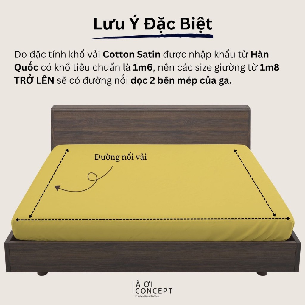 Bộ Chăn Ga Gối 5 Món Cotton Satin Size 1m8 x 2m Nhiều Hoa văn À Ơi Concept cao cấp Hàn Quốc