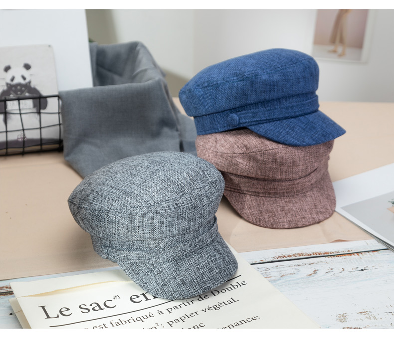 Mũ newsboy phụ kiện thời trang nữ chất vải thô