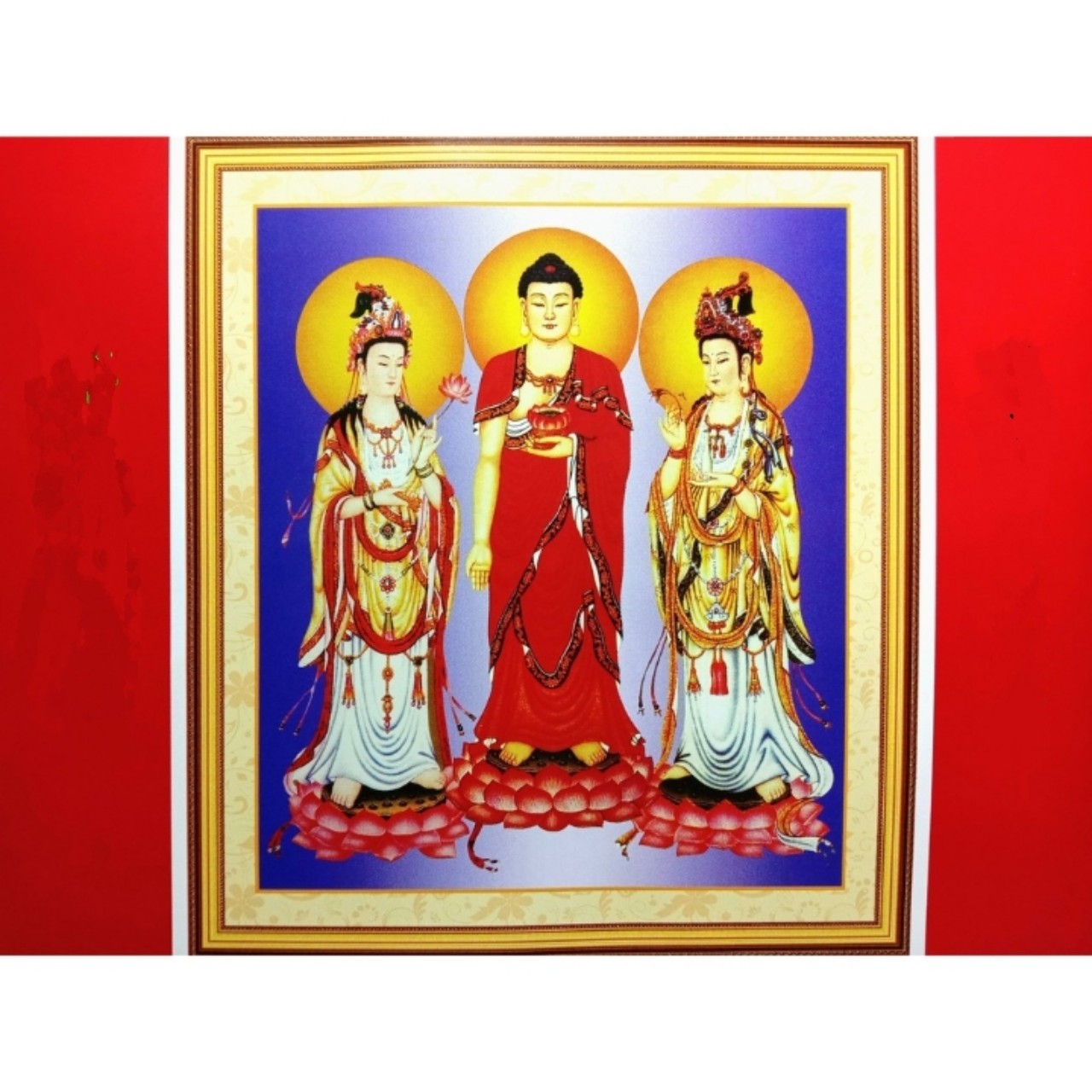 TRANH THÊU CHỮ THẬP TAM PHẬT 73x88CM - TỰ THÊU