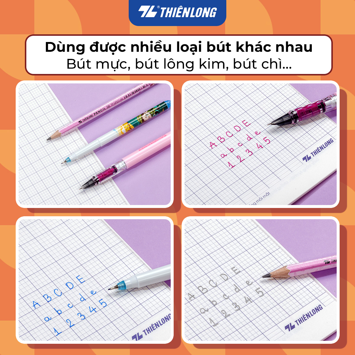 Bộ 5 Tập học sinh 96 trang 4 ô ly vuông 60 gsm Điểm 10 TP-NB039 (hình ngẫu nhiên)