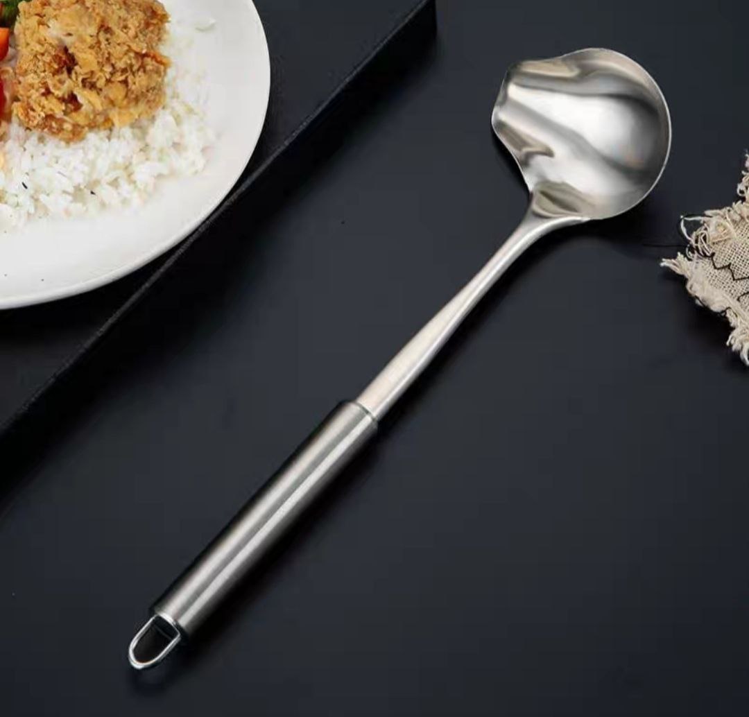 Muôi múc trân châu inox mỏ vịt - muôi múc nước lèo nhà hàng nhà bếp