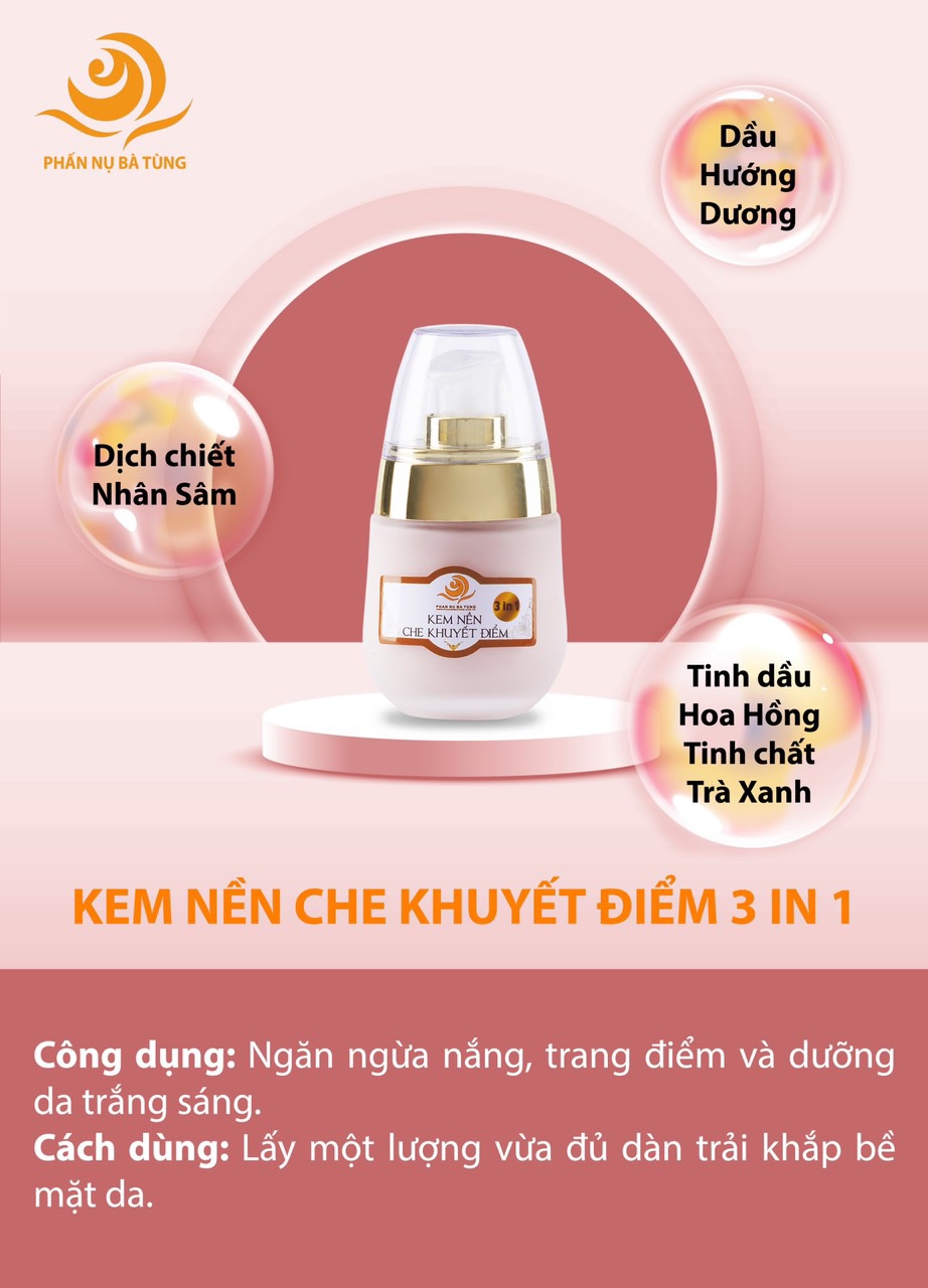 Kem Nền Đa Năng Che Khuyết Điểm 3 in 1 50ML