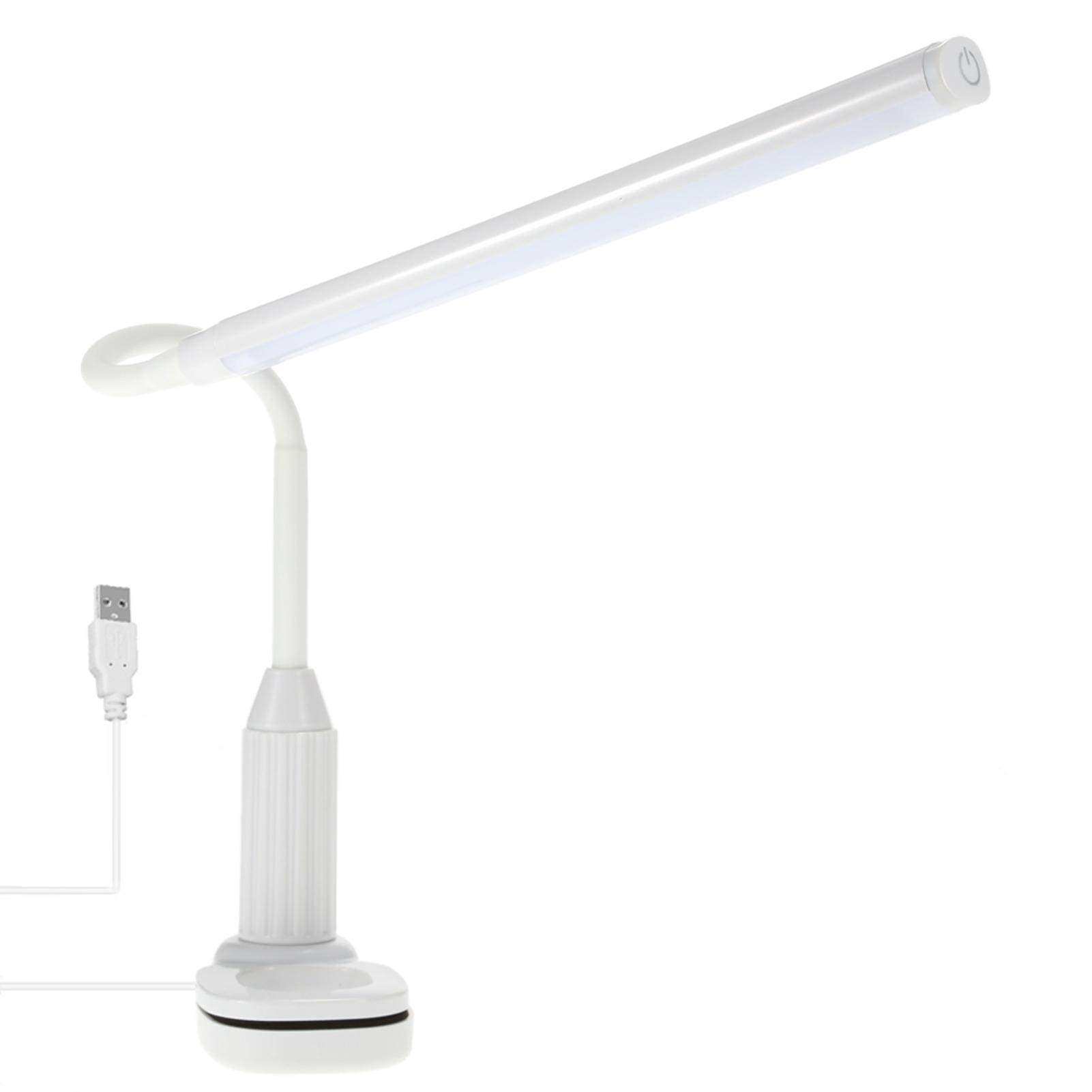 5W 24 LEDs Eye Protection Clamp Clip Light Table Lamp Stepless Dimmable Bendable USB Powered Touch Sensor Control