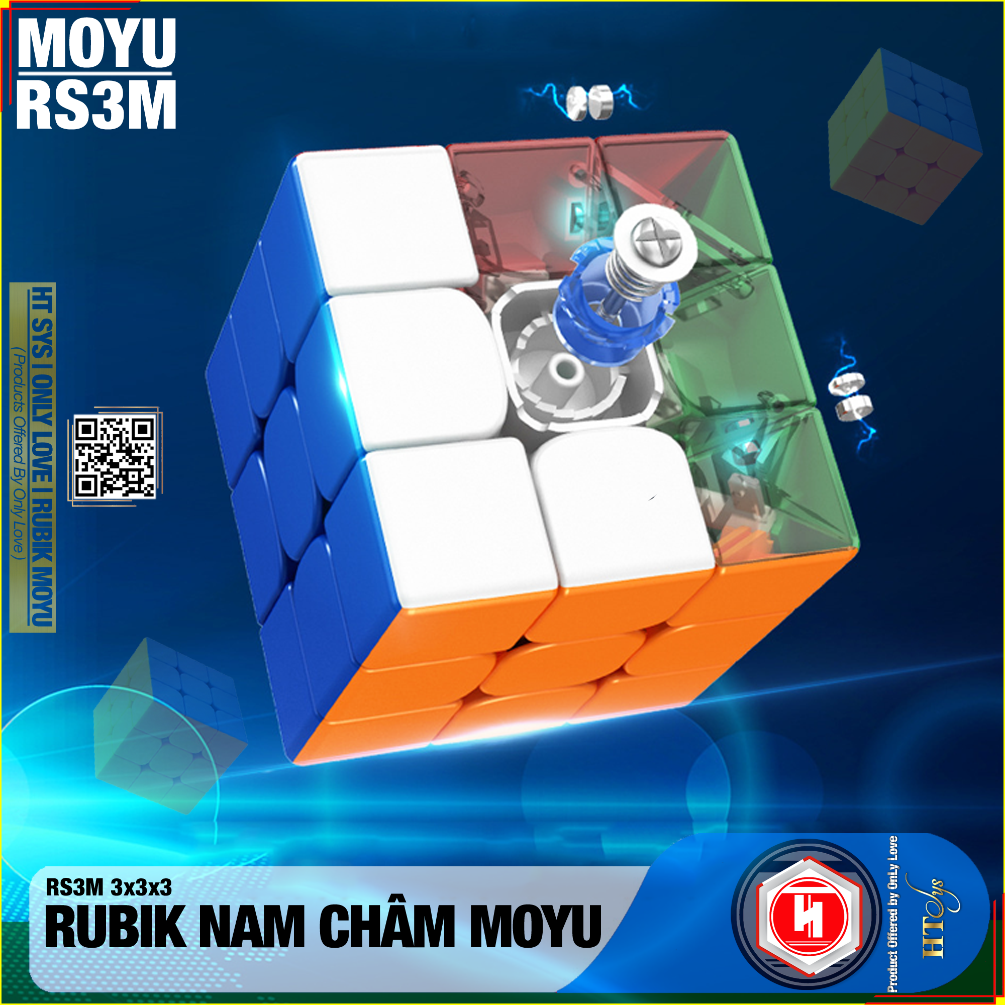 Rubik Moyu RS2M/RS3M/RS4M-Nam Châm Từ Tính Stickerless 2020 - Đồ Chơi Trí Tuệ Rubik Nam Châm Phát Triển Kỹ Năng