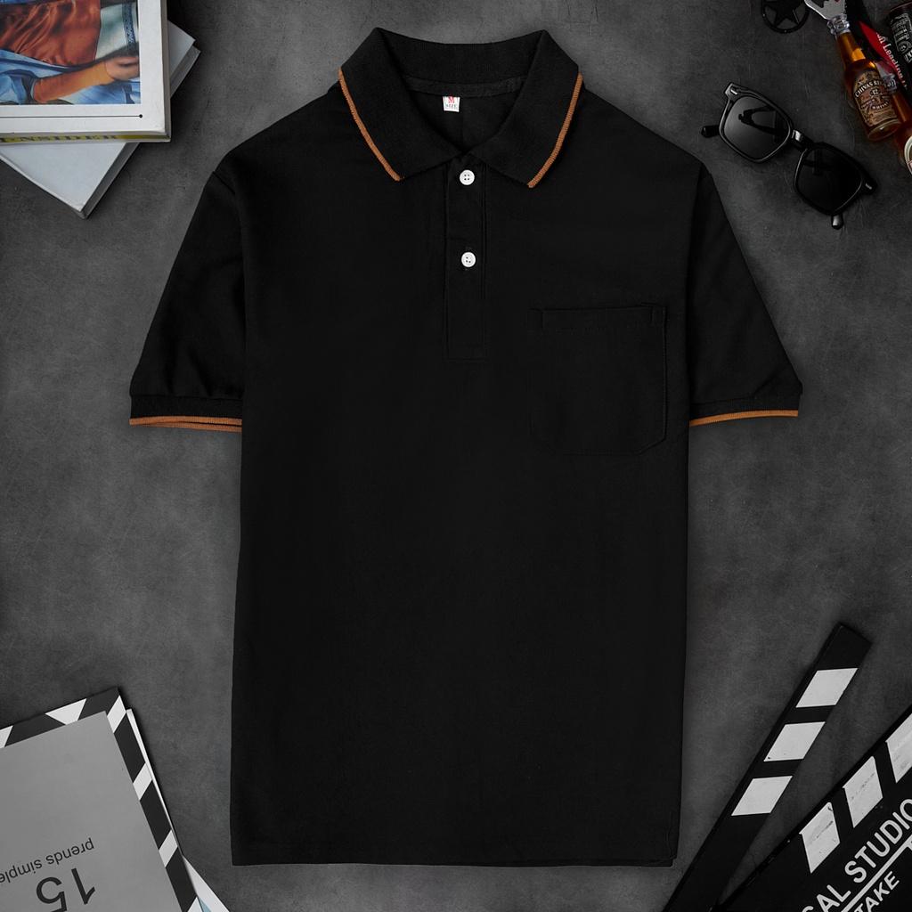 Áo thun Polo Nam cổ bẻ DONA08 thun basic cá sấu cộc tay vải cá sấu cotton đẹp phong cách trẻ trung chuẩn form màu đen