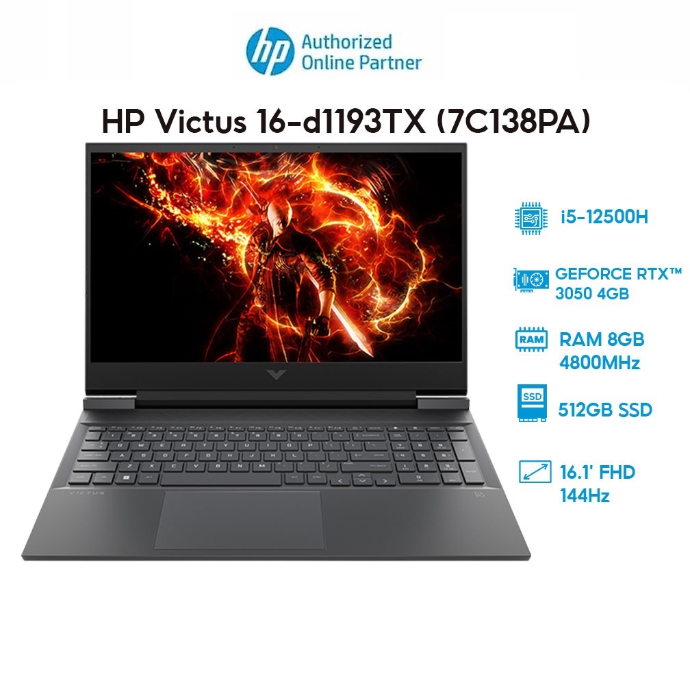 Laptop HP Victus 16-d1193TX 7C138PA Hàng chính hãng