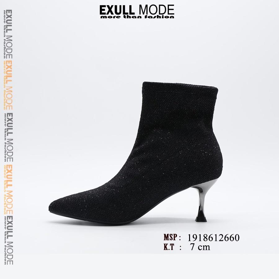 Giày Boot Nữ, boot nữ kim tuyến chất liệu vải sợ cao cấp thoáng khi đi êm chân, chính hãng Exull Mode 1918612660