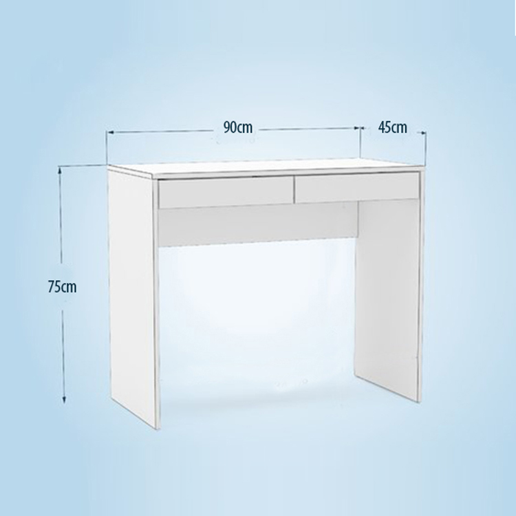 Bàn Làm Việc Nhỏ Xinh Màu Trắng SIB Decor Với 02 Ngăn Kéo Tiện Lợi, Gỗ Chống Ẩm, Bề Mặt Phủ Melamine Chống Trầy Và Kháng Nước, Dễ Dàng Lắp Ráp